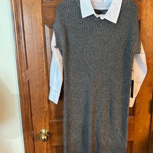 New Tahari Womens Layered Sweater Dress S NWT Unique